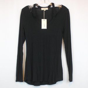 No Comment NY-LA Black Long Sleeve Off Shoulder Top